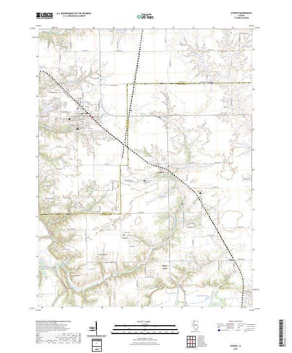 Athens topographic map thumbnail