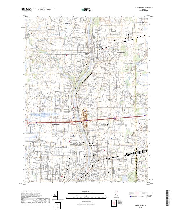 Aurora North topographic map thumbnail