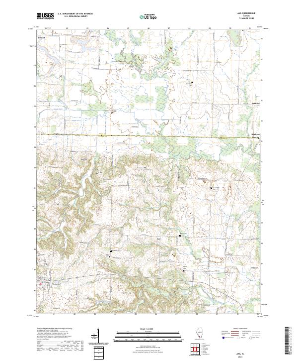 Ava topographic map thumbnail