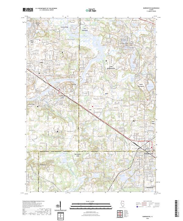 Barrington topographic map thumbnail
