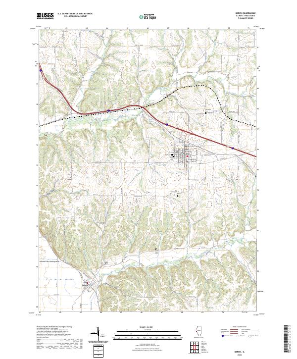 Barry topographic map thumbnail