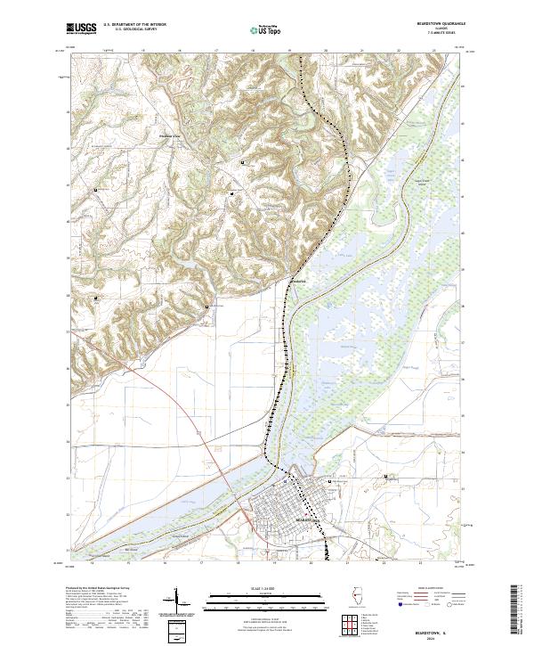 Beardstown topographic map thumbnail