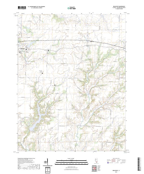 Beaucoup topographic map thumbnail