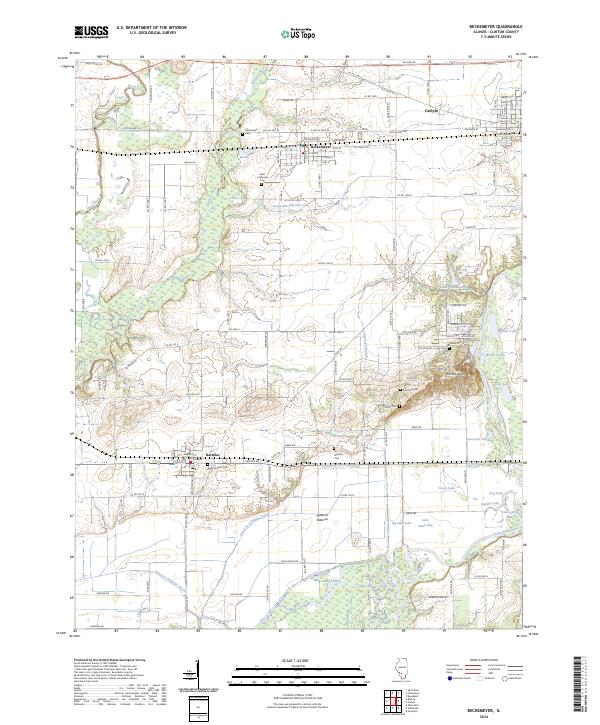 Beckemeyer topographic map thumbnail