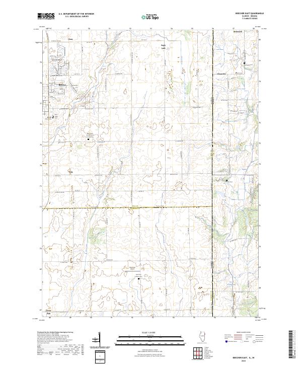 Beecher East topographic map thumbnail