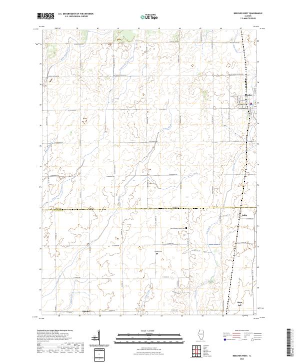 Beecher West topographic map thumbnail