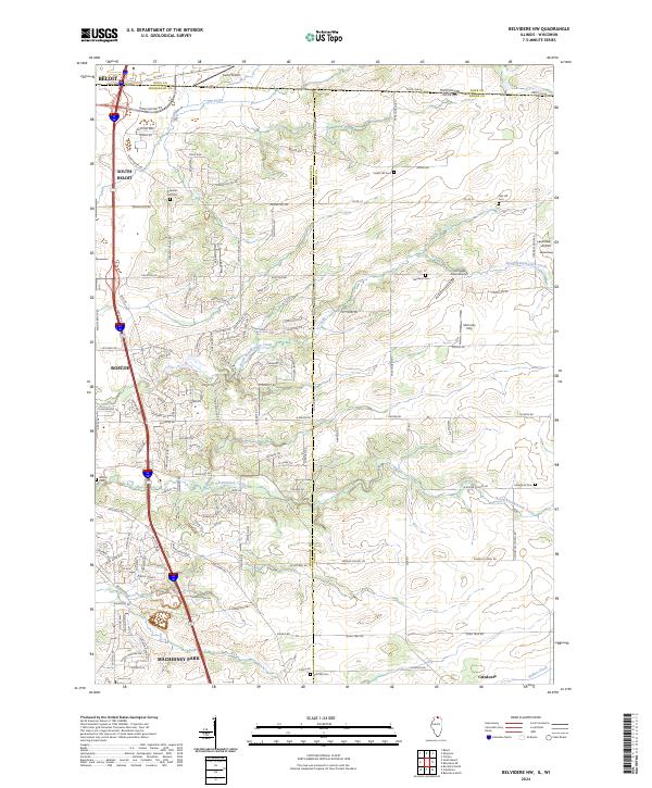 Belvidere NW topographic map thumbnail