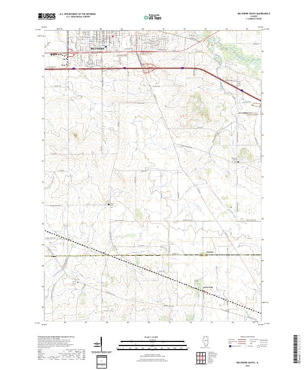 Belvidere South topographic map thumbnail