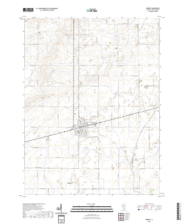 Bement topographic map thumbnail