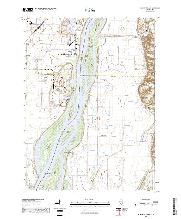 Blanchard Island topographic map thumbnail
