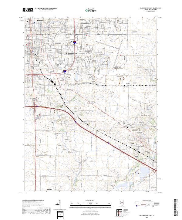Bloomington East topographic map thumbnail