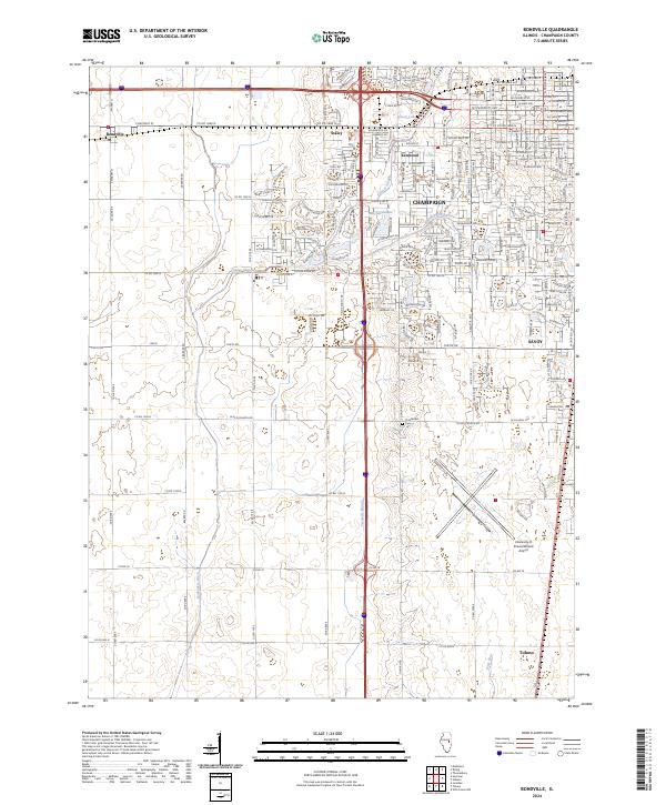Bondville topographic map thumbnail
