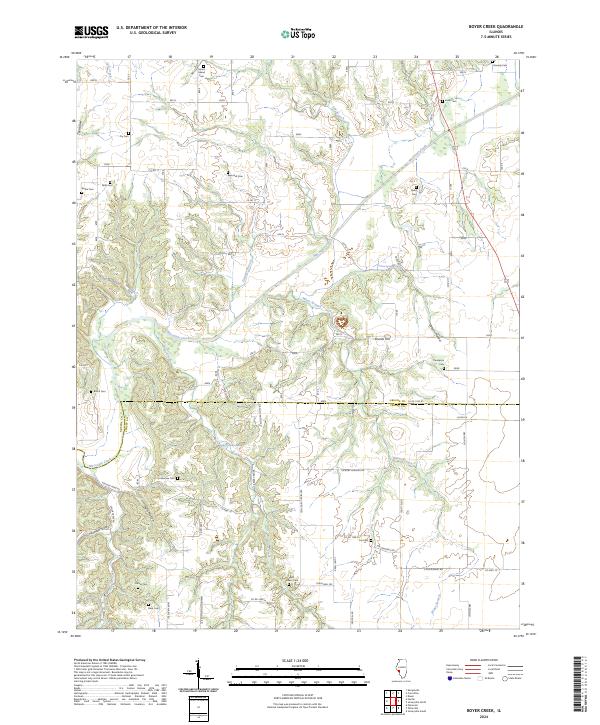 Boyer Creek topographic map thumbnail