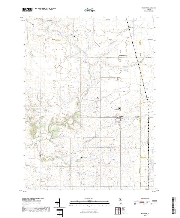 Bradford topographic map thumbnail
