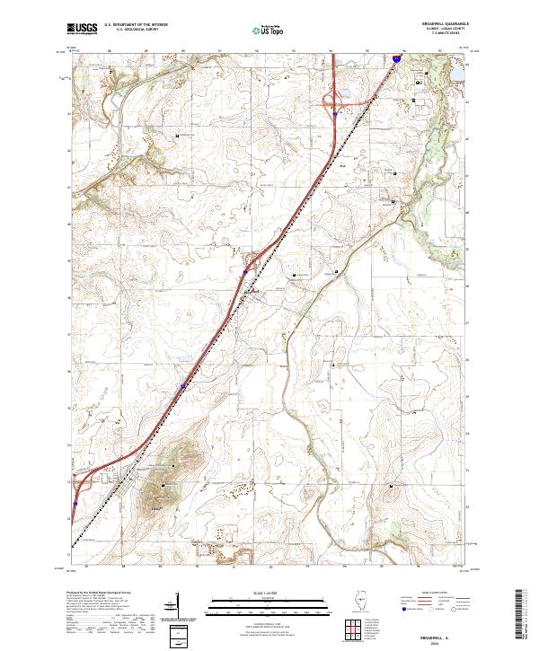 Broadwell topographic map thumbnail