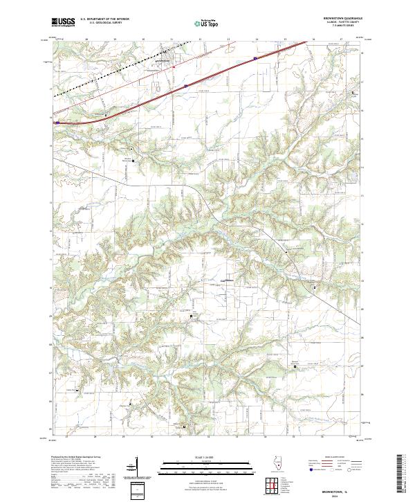 Brownstown topographic map thumbnail