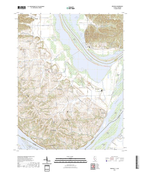 Brussels topographic map thumbnail