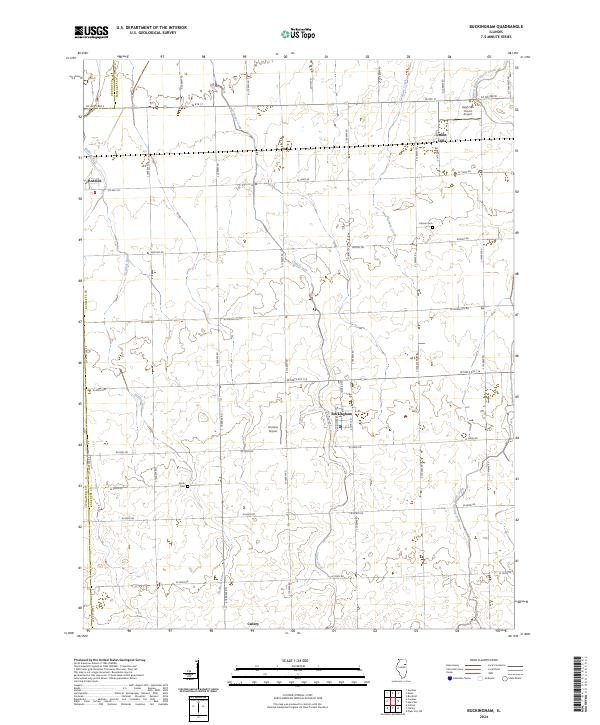 Buckingham topographic map thumbnail