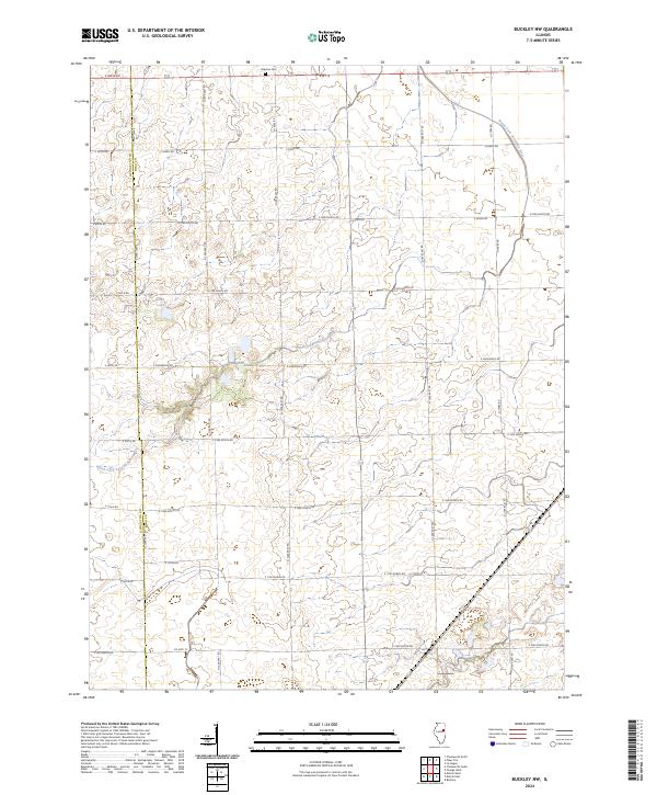 Buckley NW topographic map thumbnail