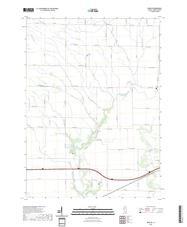 Buda NE topographic map thumbnail