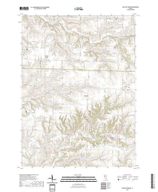 Buffalo Prairie topographic map thumbnail