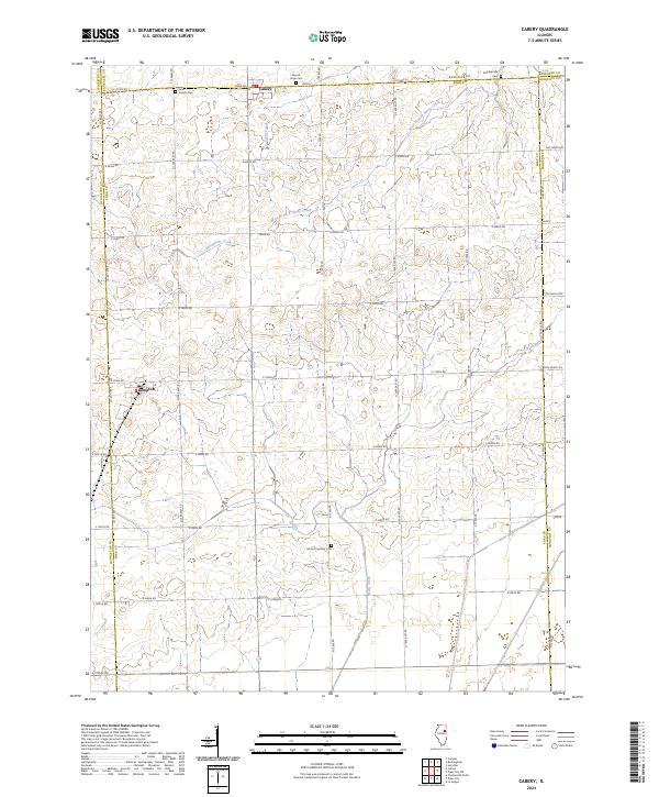 Cabery topographic map thumbnail