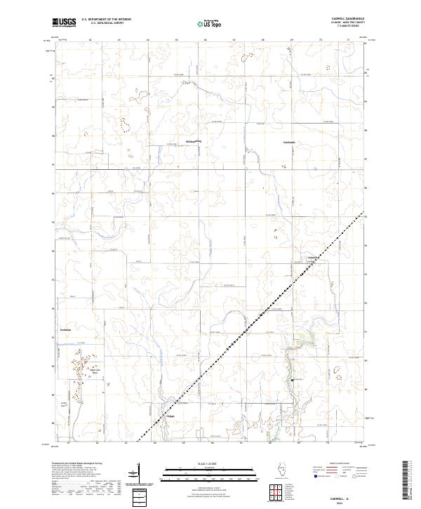 Cadwell topographic map thumbnail