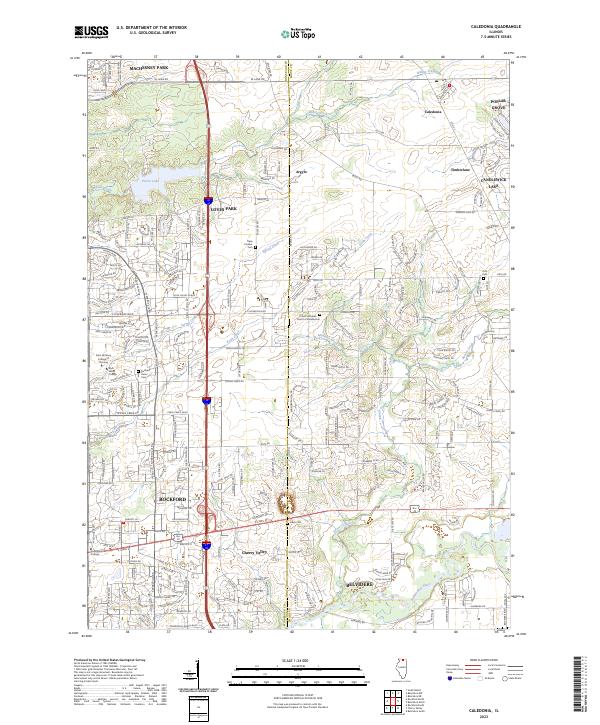 Caledonia 2023 topographic map thumbnail