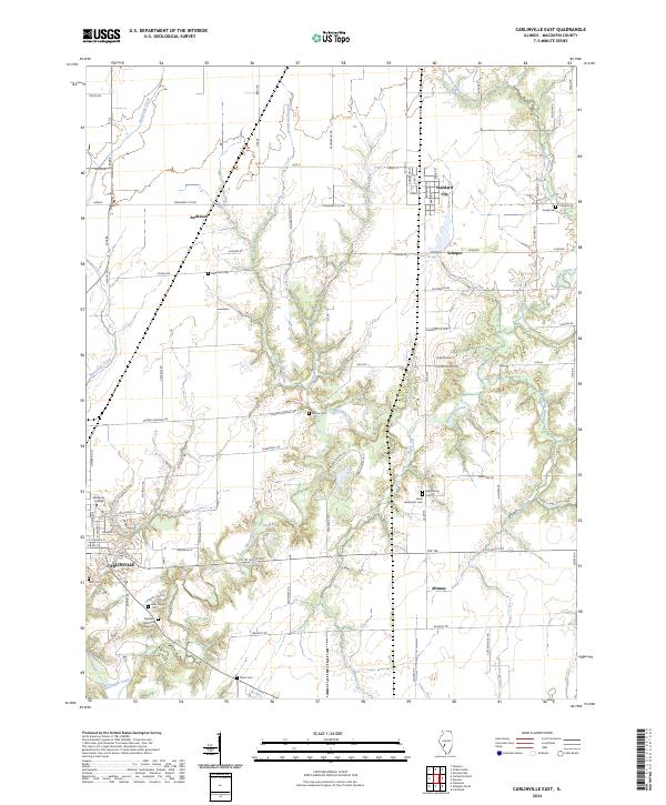 Carlinville East topographic map thumbnail