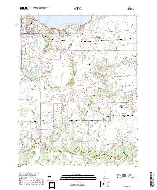 Carlyle topographic map thumbnail