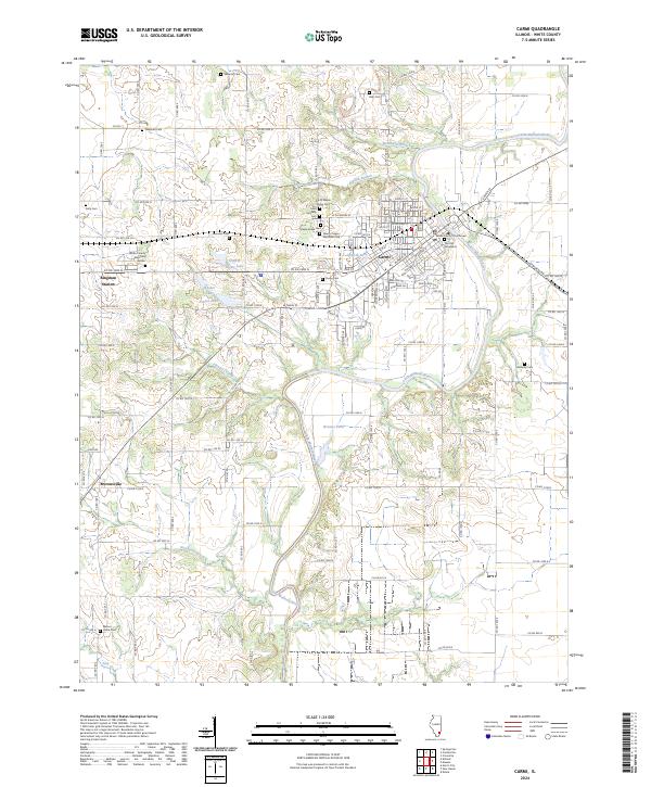 Carmi topographic map thumbnail