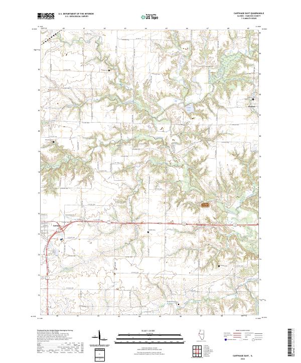 Carthage East topographic map thumbnail