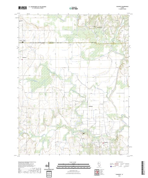 Chauncey topographic map thumbnail