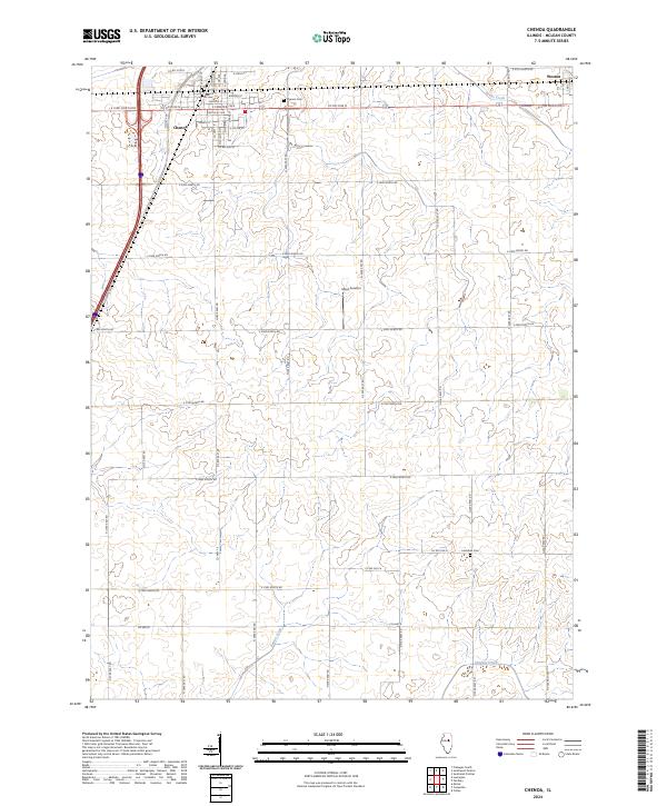 Chenoa topographic map thumbnail