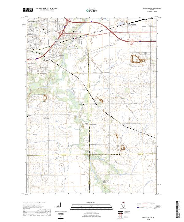 Cherry Valley topographic map thumbnail