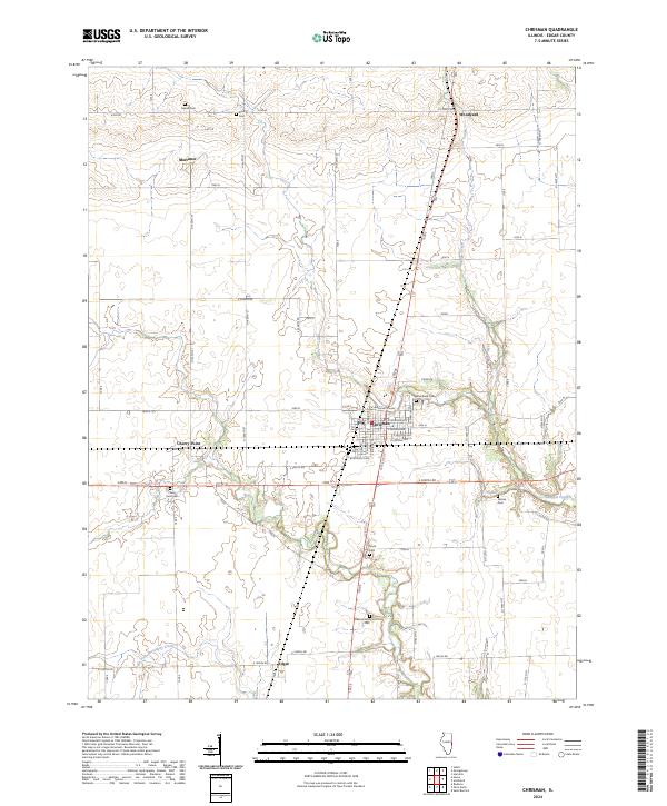 Chrisman topographic map thumbnail