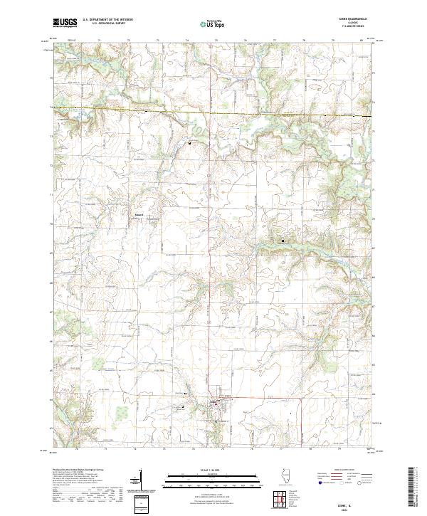 Cisne topographic map thumbnail