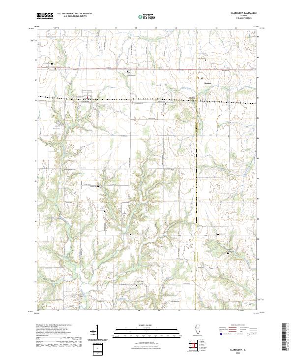 Claremont topographic map thumbnail