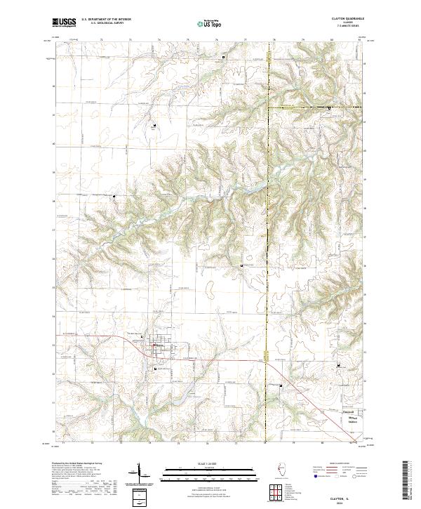 Clayton topographic map thumbnail