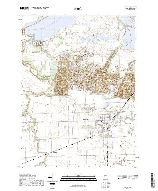 Coal City topographic map thumbnail