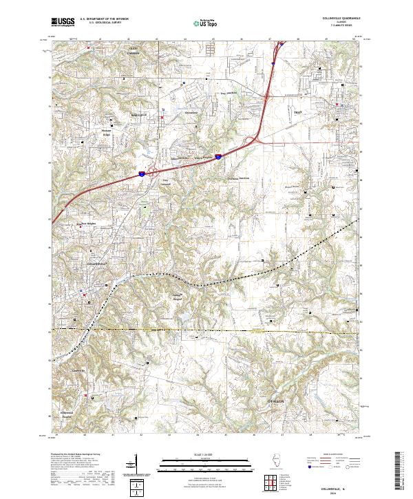 Collinsville topographic map thumbnail