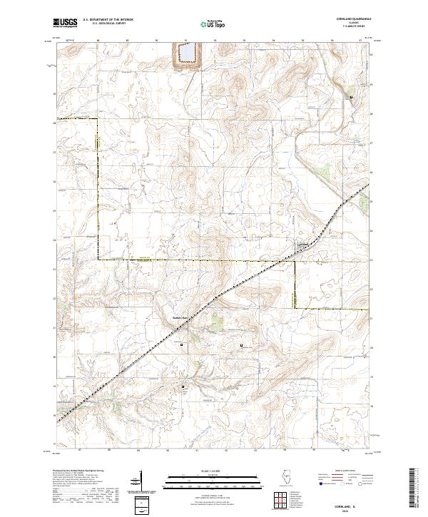 Cornland topographic map thumbnail