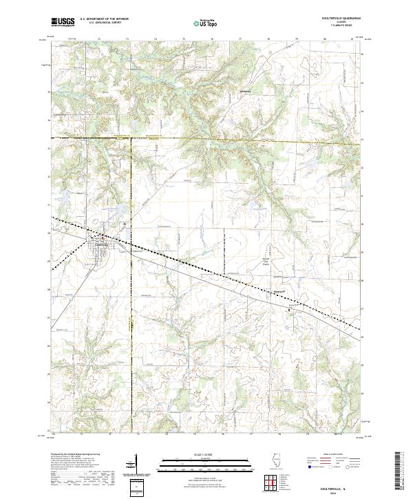 Coulterville topographic map thumbnail