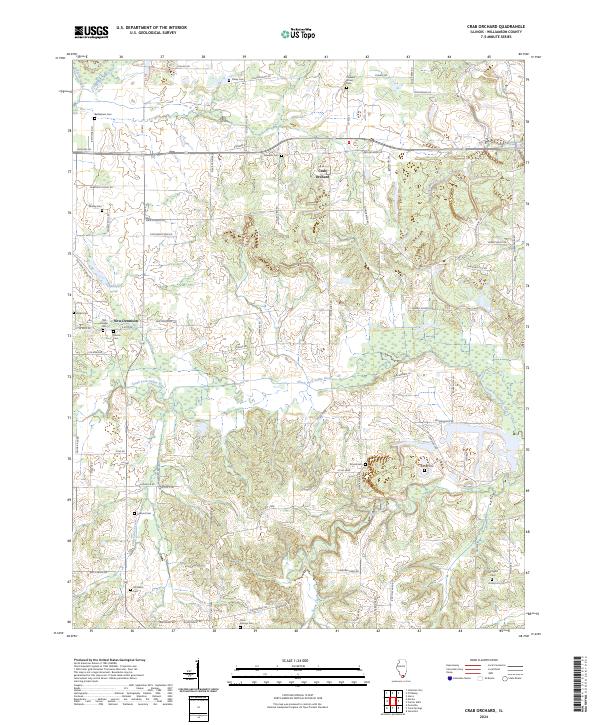 Crab Orchard topographic map thumbnail