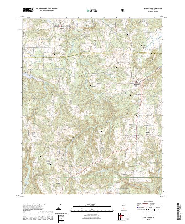 Creal Springs topographic map thumbnail