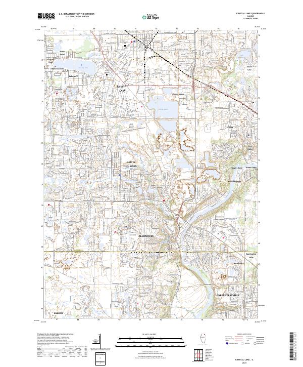Crystal Lake topographic map thumbnail