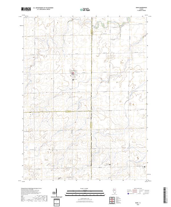 Dana topographic map thumbnail