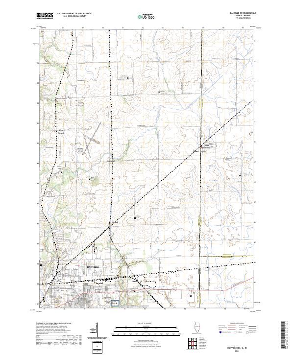 Danville NE topographic map thumbnail