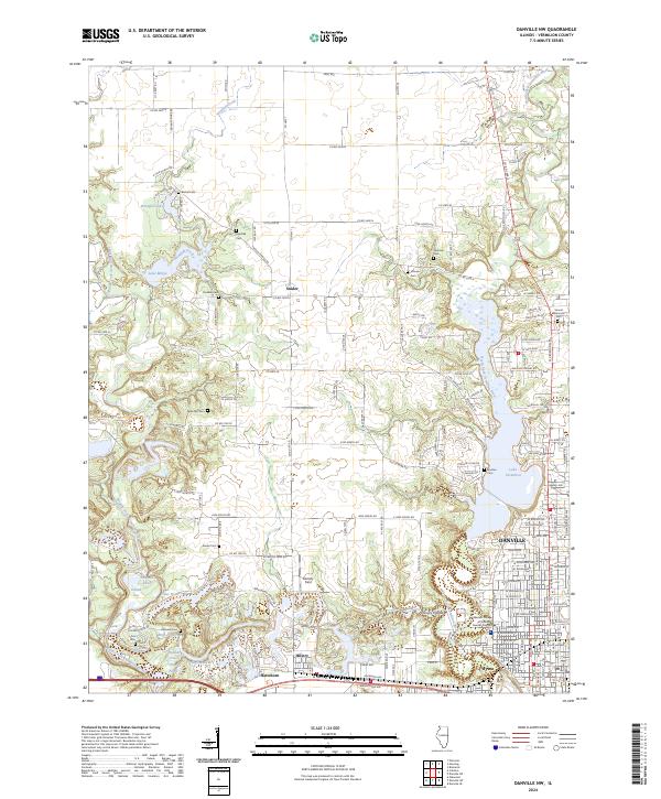 Danville NW topographic map thumbnail
