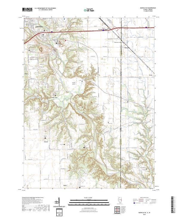 Danville SE topographic map thumbnail